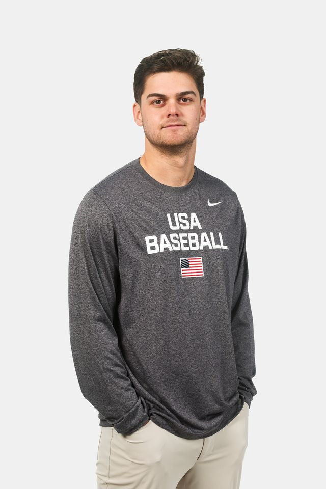 Charcoal Dynamic Long Sleeve Legend Tee