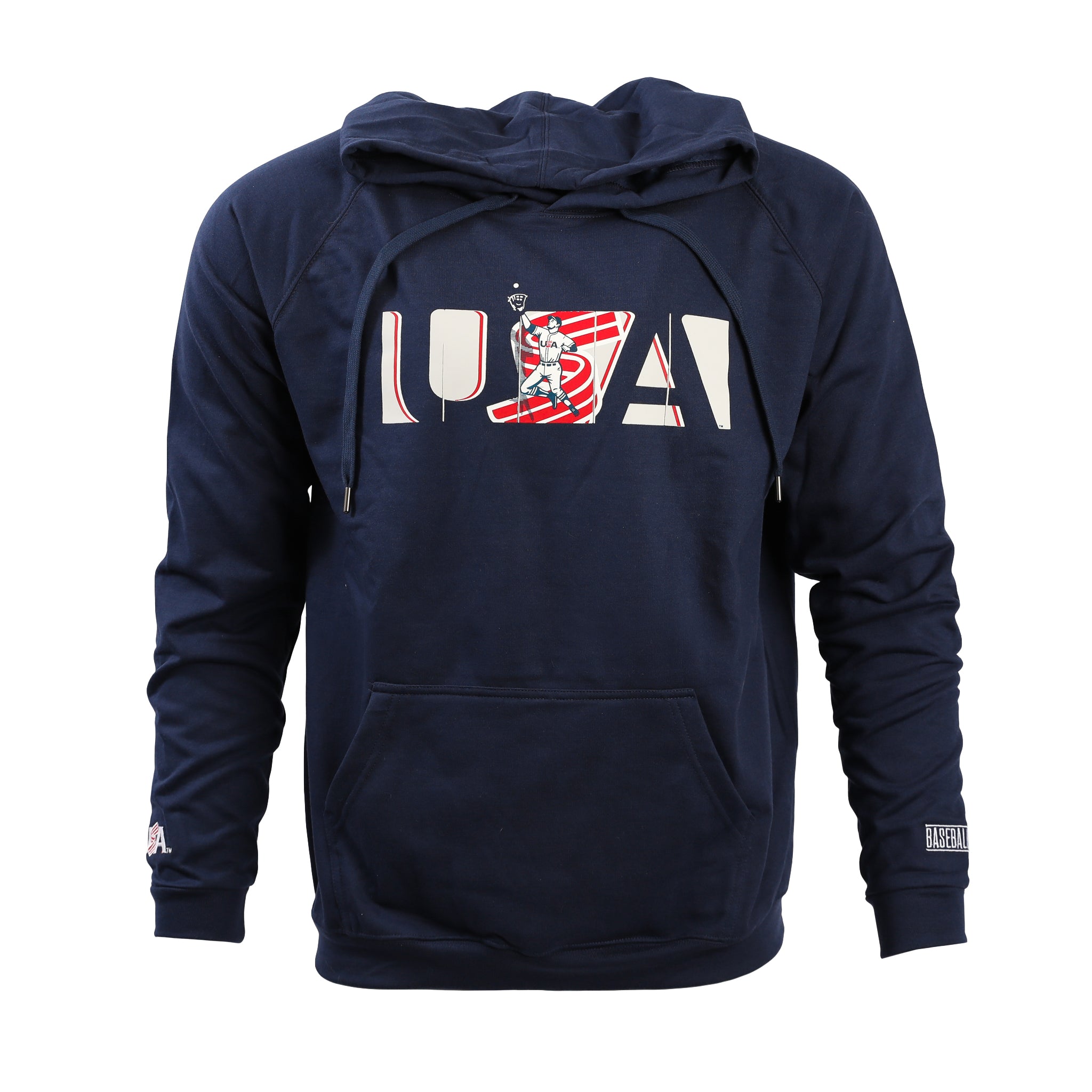 USA x Baseballism Navy Outfield Fence Hoodie