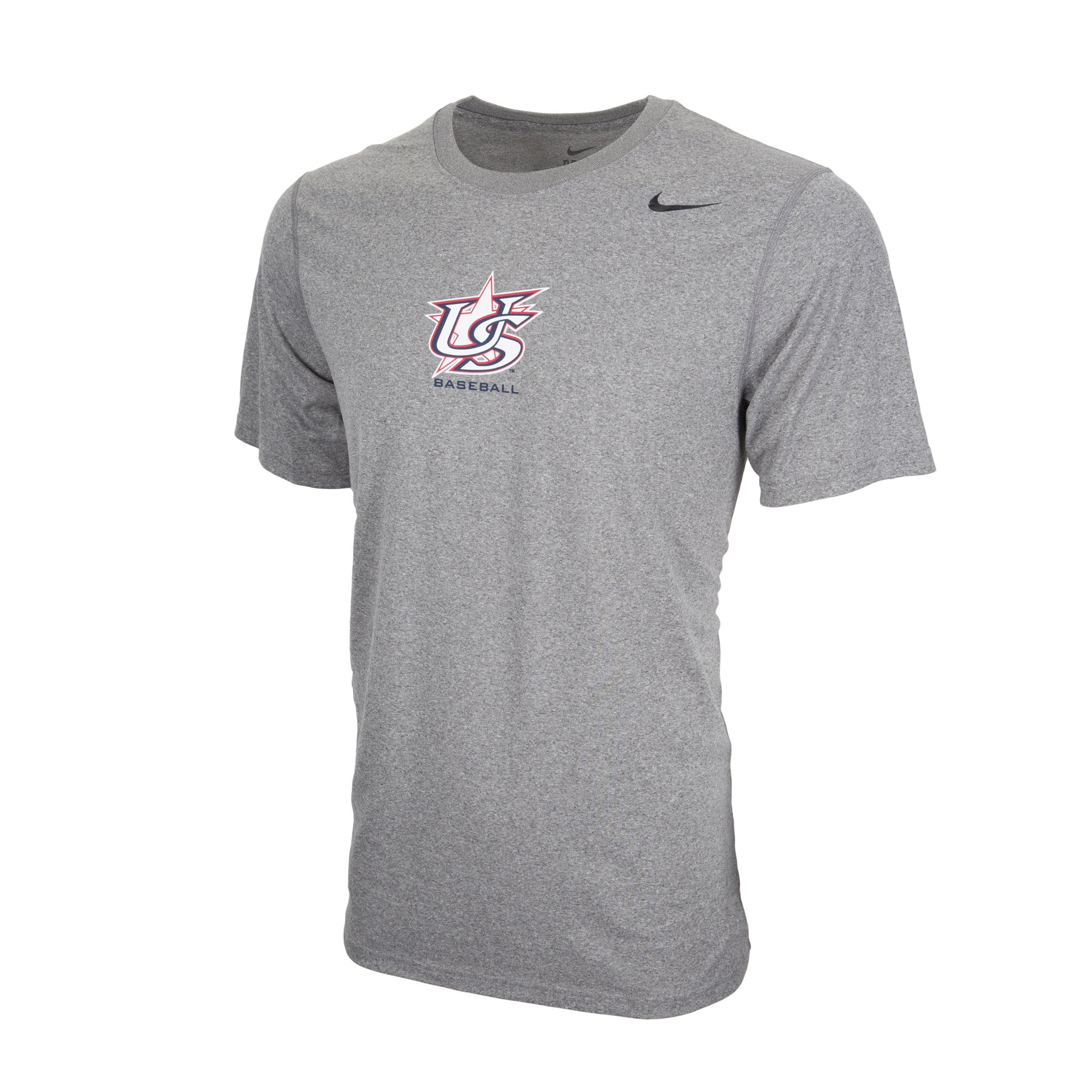 Nike MLB Authentic Collection Baseball Gray Dri Fit Logo Tee Size Large