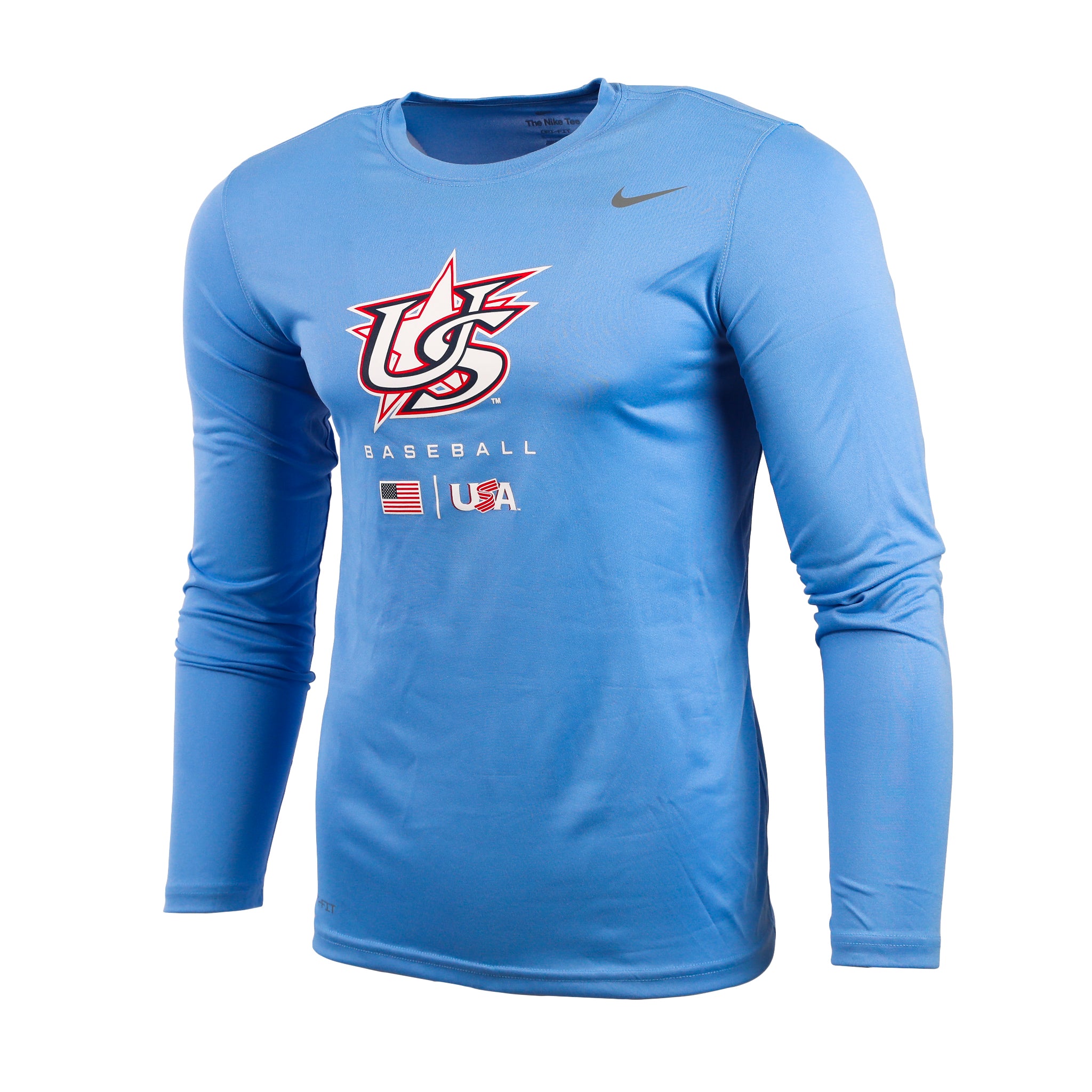 Nike - Essential Printed Stretch-jersey T-shirt - Sky blue