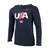 Navy Jersey Logo Hooded Long Sleeve Tee
