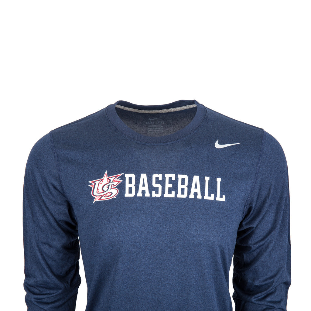 Nike Men's Atlanta Braves Navy Authentic Collection Long-Sleeve Legend  T-Shirt